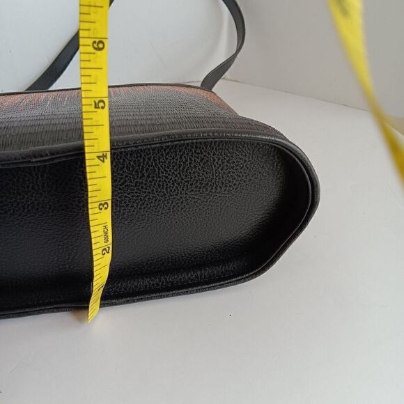 Buntal Desenyo Black/Multicolor Straw Shoulder Purse - Picture 8 of 9